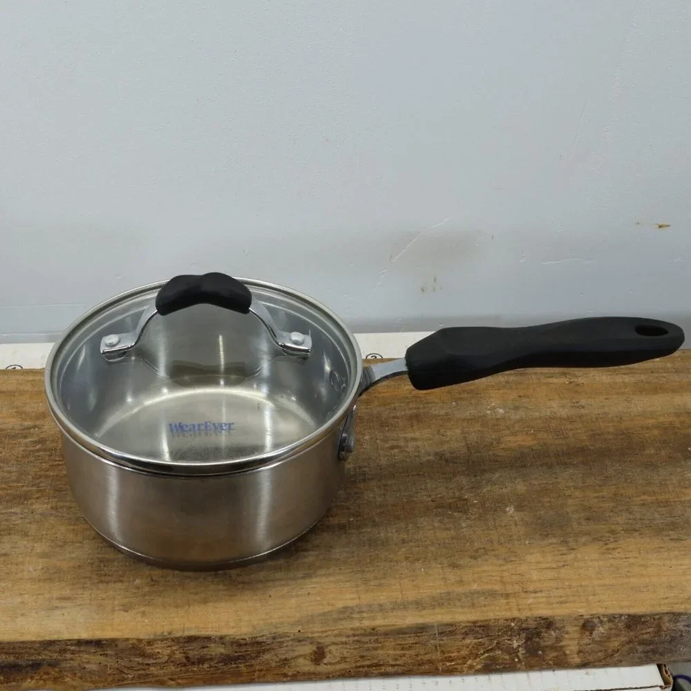 WearEver 1 Qt Sauce Pan Glass Lid Ergonomic Handles Very Nice